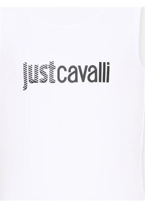 Canotta bianca in jersey JUST CAVALLI KIDS | JGP26008CNT9WHITE